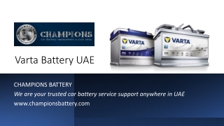 Varta Battery UAE_