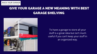 Reasons to Invest in the best garage shelving