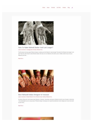 Booking Now Best Bridal Mehandi Artist in Varanasi - Raju Mehandi Arts