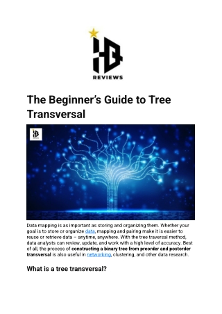 The Beginner’s Guide to Tree Transversal