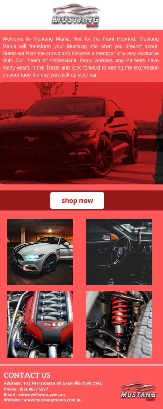 Mustang Exterior Accessories in Sydney