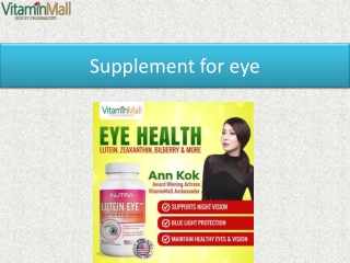 Supplement for eye