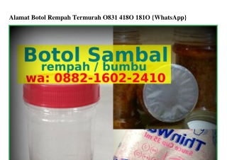Alamat Botol Rempah Termurah