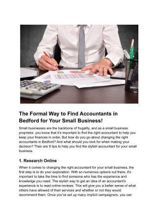 Accountants in Bedford