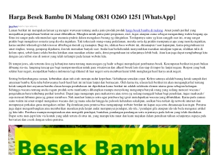 Harga Besek BambuHarga Besek Bambu Di Malang ౦8౩I_౦2Ꮾ౦_I25I(whatsApp) Di Malang
