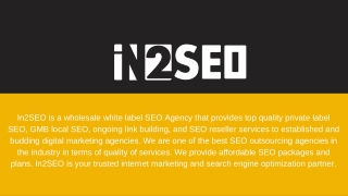 SEO Reseller - In2SEO