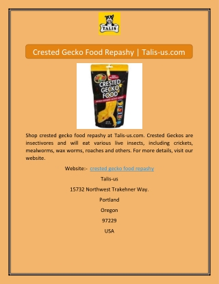 Crested Gecko Food Repashy | Talis-us.com