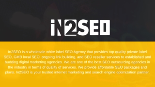 SEO Reseller Service - In2SEO