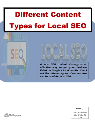 Different Content Types for Local SEO