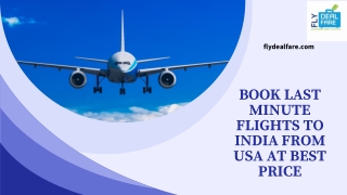 Book Last Minute Flights to India at Best Price