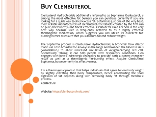 Buy Clenbuterol