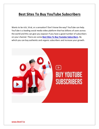 Best Sites To Buy YouTube Subscribers