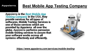 Best Mobile App Testing Company