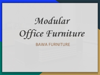 High-quality office furniture enhances the perception of your company