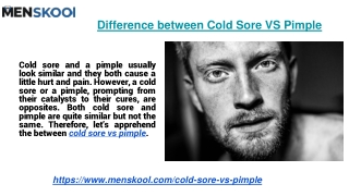 Difference between Cold Sore VS Pimple