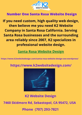 Number One Santa Rosa Website Design