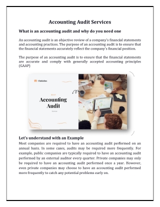 Accounting Audit Services