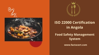 ISO 22000 Certification in Angola