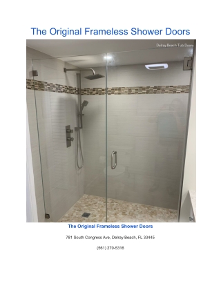 The Original Frameless Shower Doors