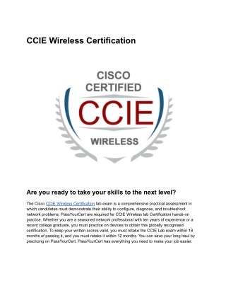 CCIE Wireless Certification