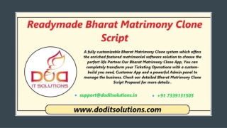 Best Online Bharat Matrimony Clone System - DOD IT SOLUTIONS