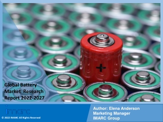 Battery Market PDF 2022-2027: Size, Share, Trends, Analysis & Research Report