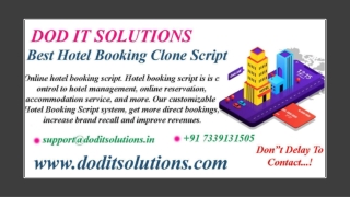 Best Online Booking Clone  System - DOD IT SOLUTIONS