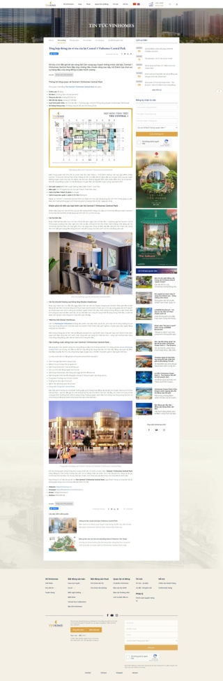 Thông tin về tòa căn hộ Central 1 Vinhomes Central Park - vinhomes.vn