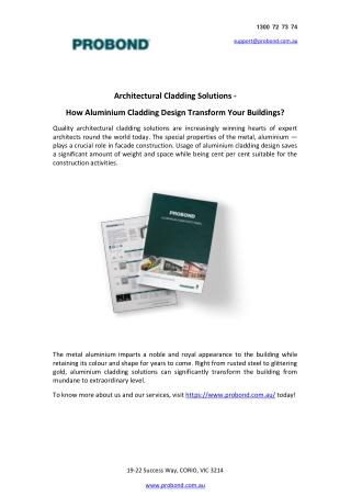 How Aluminium Cladding Design Transform Your Buildings?