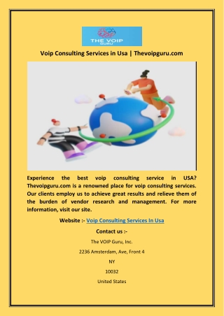 Voip Consulting Services in Usa | Thevoipguru.com