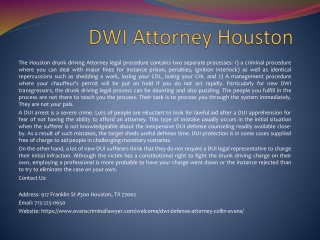 DWI Attorney Houston