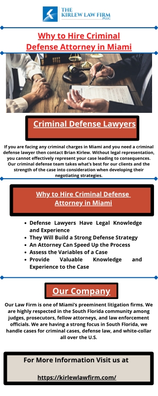 Why to Hire Criminal Defense Attorney in Miami