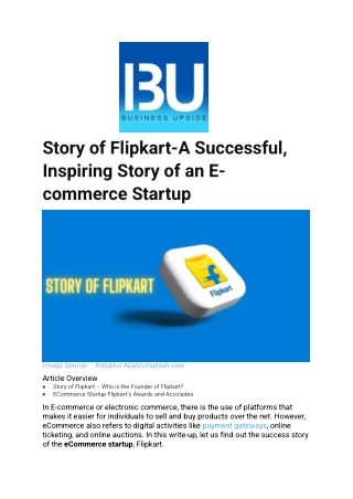 Story of Flipkart-A Successful, Inspiring Story of an E-commerce Startup