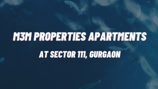 M3M Sector 111 At Dwarka Expressway Gurgaon - PDF