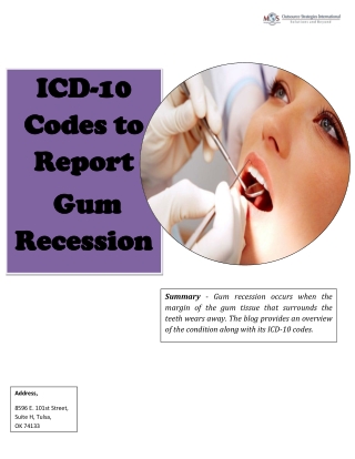 ICD-10 Codes to Report Gum Recession
