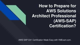 Start Your Preparation for AWS SAP-C01 Certification Exam