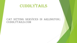 Cat Sitting Services in Arlington| cuddlytails.com