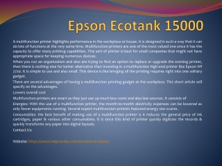 Epson Ecotank 15000