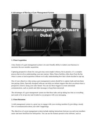 Best Gym Management Software Dubai