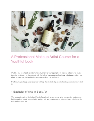 A Professional Makeup Artist Course for a Youthful Look