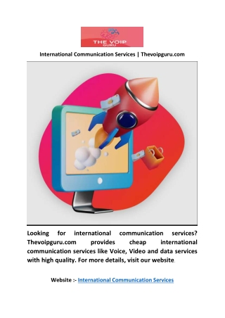 International Communication Services | Thevoipguru.com