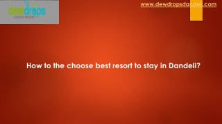 Dandeli Resorts | Dandeli Jungle & River Resort | Dandeli Home Stays