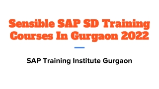 Sensible SAP SD Training Courses In Gurgaon 2022