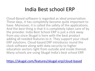 India Best school ERP