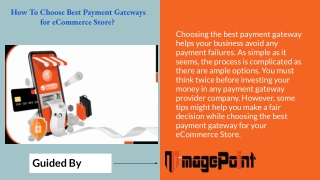 How To Choose The Best Payment Gateway For An ECommerce Store?