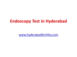 Endoscopy Test in Hyderabad