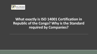 What exactly is ISO 14001 Certification in Republic of the Congo?