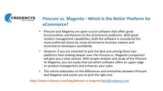 Pimcore vs. Magento - Which Is the Better Platform for eCommerce?
