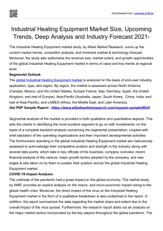 Industrial Heating Equipment Market Analaysis By 2032