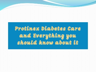 Protinex Diabetes Care and Everything you should know about it - Protinex India